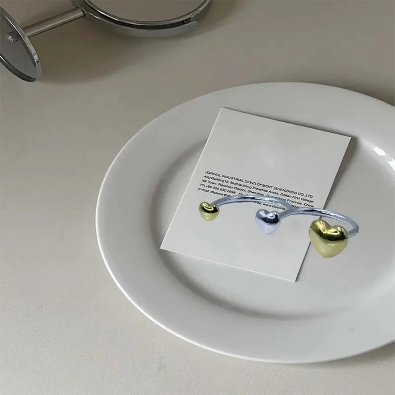 حلقة مفتوحة هندسية لامعة عالية الجمال من الفضة عيار 925 للصيف - مجموعة مجوهرات نسائية وديكور وهدايا