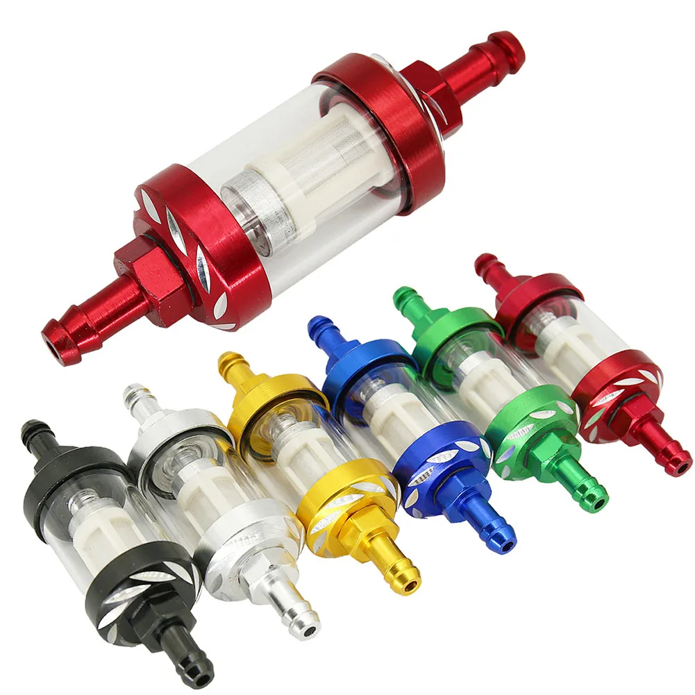 Aluminum Alloy Fuel Filter for Motorcycle For ATV and Dirt Bikes Thread Design for Easy Cleaning and Maintenance