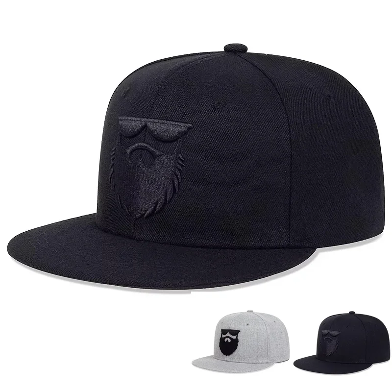 Unisex Beard Old Men Embroidery Hip-hop Hats Spring And Autu