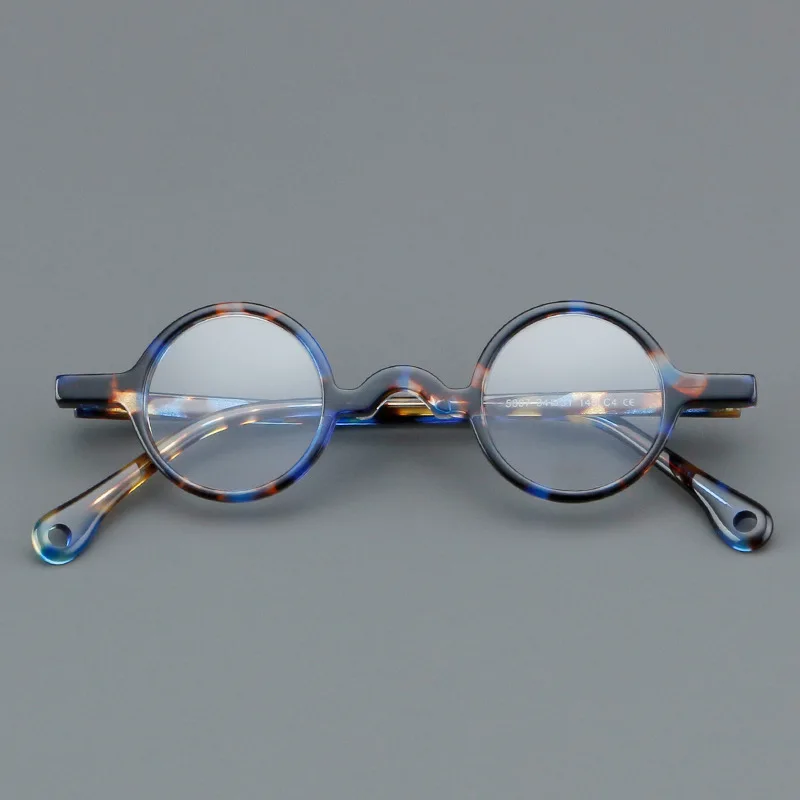 

Оправа для очков KIZN из ацетата ручной работы, маленькие круглые очки, женские модные ретро-очки, прозрачные, мужские фотохромные очки по рецепту