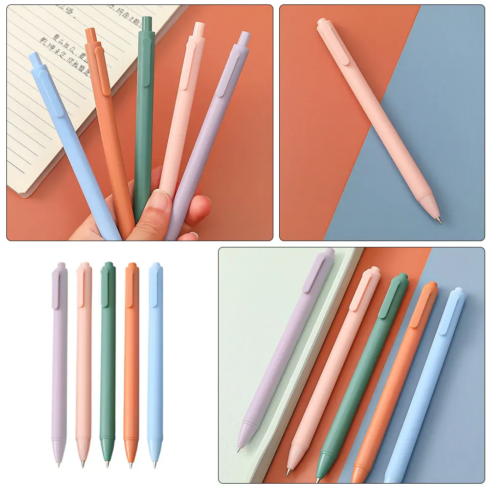 10pcs Retractable Gel Black Ink Smooth Writing Comfortable Grip For School Office Use Journaling Pens Teacher Pens Stationery