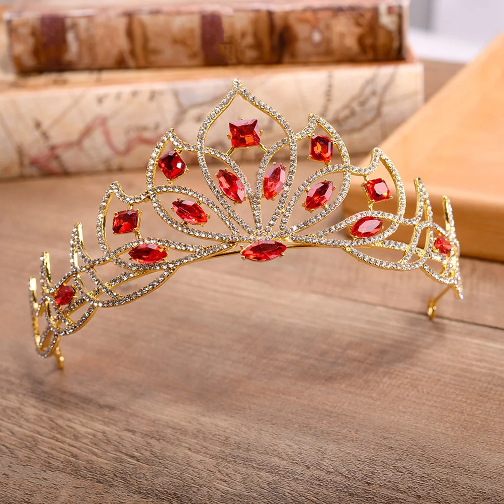 تقليد 18K الذهب كريستال زهرة البتلة الزفاف تاج حجر الراين الزفاف عقال مجوهرات الشعر الأنيقة لوصيفة العروس