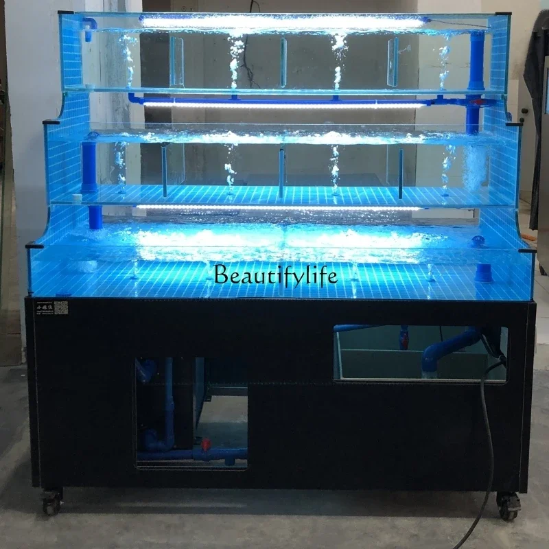 

yj9 Seafood Pool Commercial Hotel Customized Movable Fish Tank Refrigerator Integrated