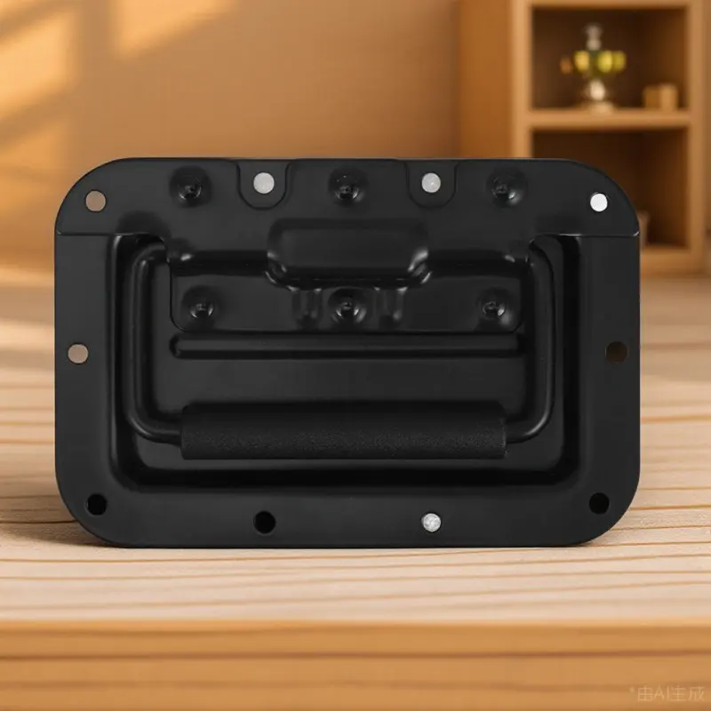 8Mm Spring Loaded Recessed Pull Handle Iron with Comfort Grip for Speaker Box Cabinet Flight Case Chest Cabinet Hardware