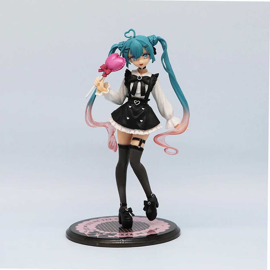 11-20CM 하츠네 미쿠 X Cinnamoroll 피규어 애니메이션 소장 모델 장식 장식 어린이 생일 크리스마스 카와이 Gif