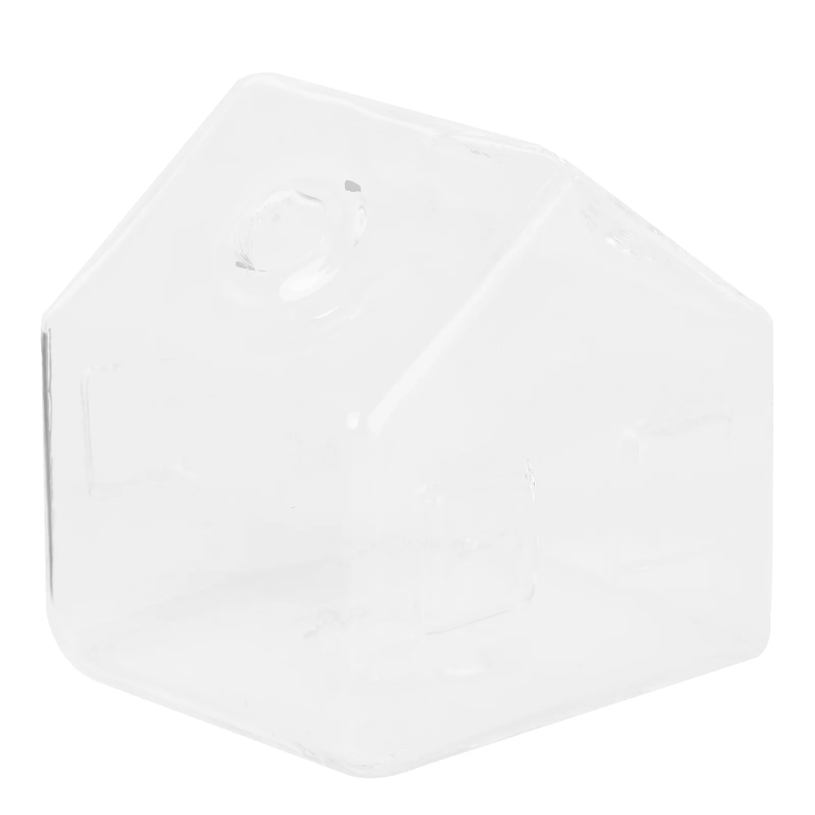 

1Pcs Glass Flower Vase Transparent Small House Design Hydroponic Bottle for Home Decor Wedding Interior Creative Decorative