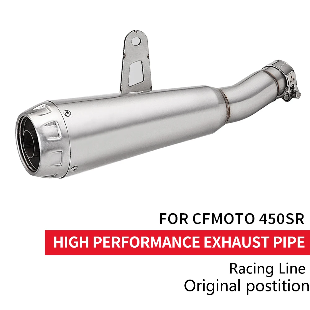

Universal Motorcycle Exhaust Middle Pipe Connect Muffler slip-on For CFMOTO 450SR 450SS 450 SR SS 2022-2025