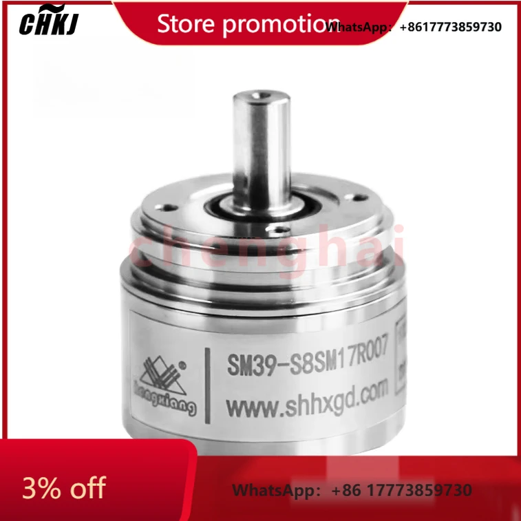 

CHKJ-2025NEWServo motor absolute encoder SSI 80'' accuracy solid shaft multi-turn SM39 rotary encoder absolute 24 bit