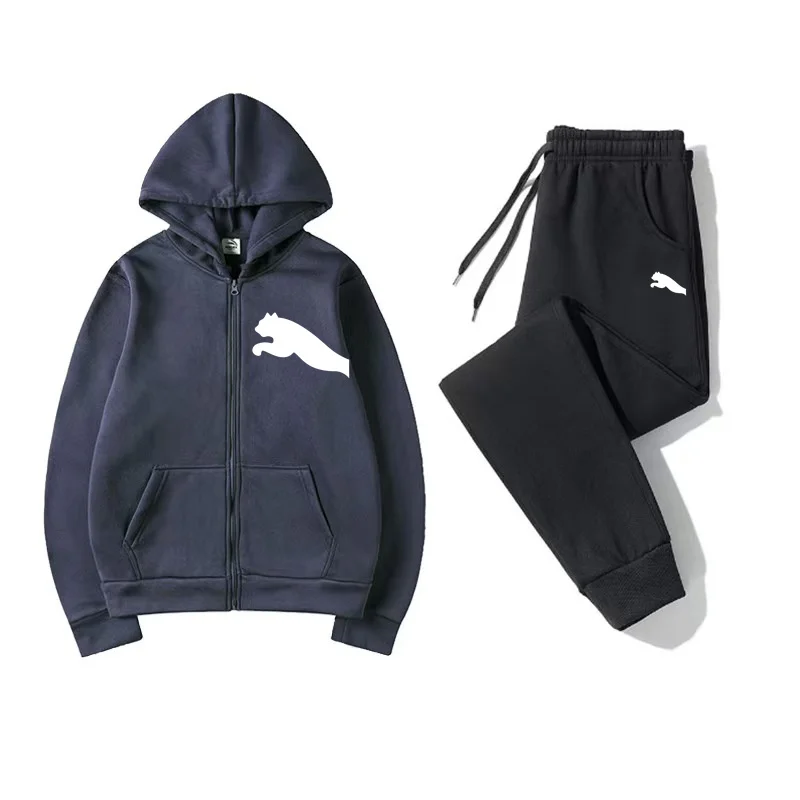 2025 ملابس للرجال مجموعة ملابس رياضية كاجوال ملابس رياضية رجالية يومية الهيب هوب هوديي مجموعة ملابس رياضية الركض #4