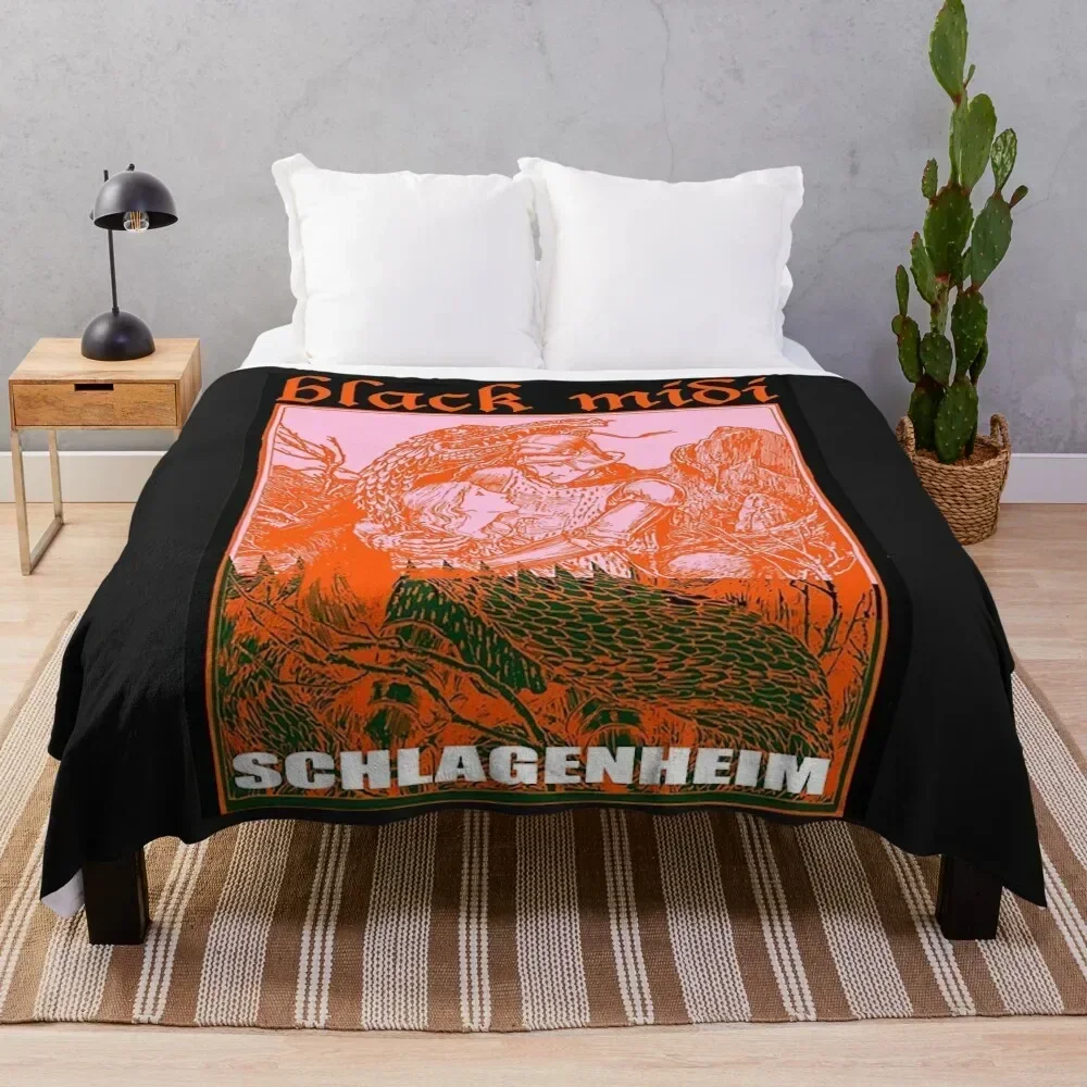 

top black midi band Throw Blanket Travel Size Cozy Blanket for Plane Train