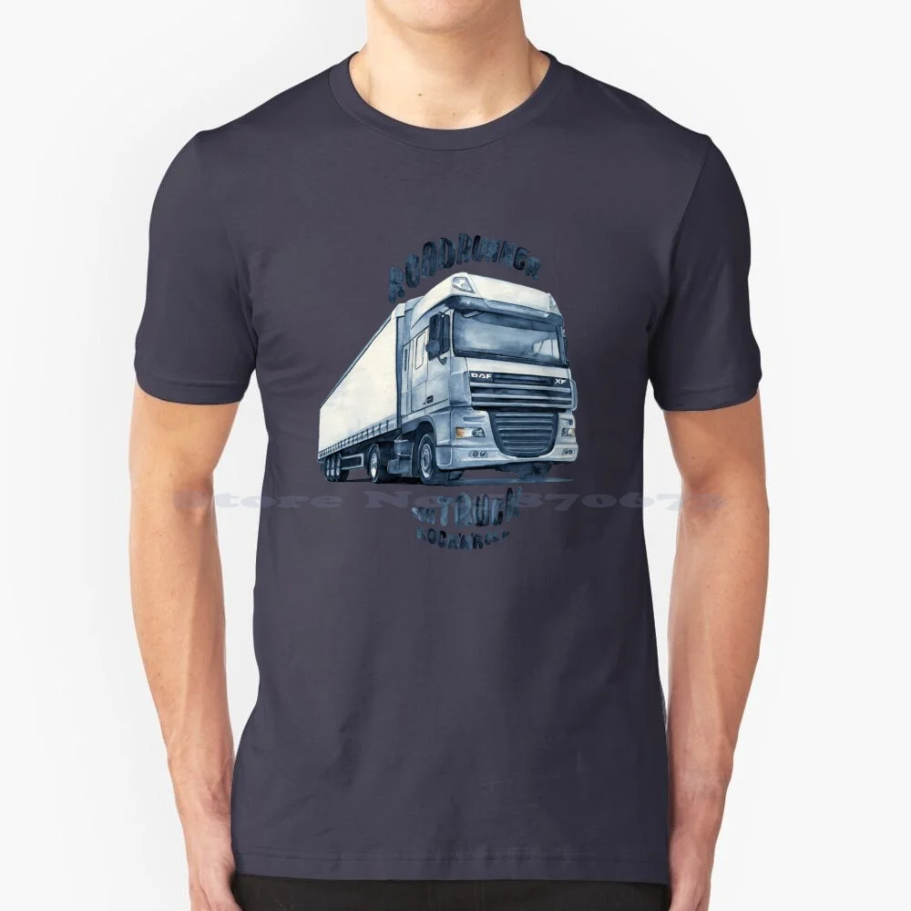 Truck Man-Road Runner T Shirt 100% Cotton Tee Daf Dareba Cars Trucker Petrolhead Roadrunner Sex Rocknroll