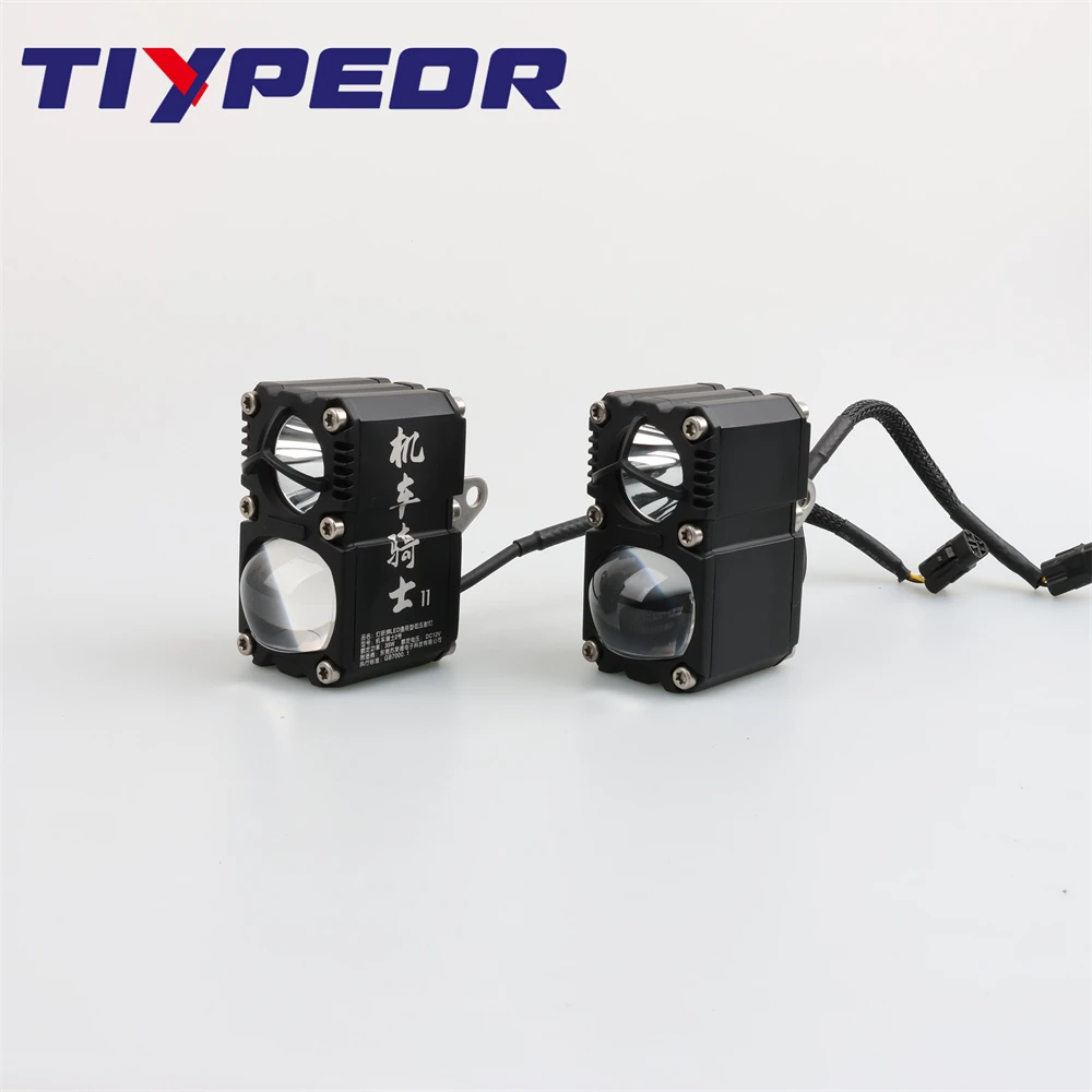 TIYPEOR Tangent Light LED Super Bright Spotlight For Motorcycle Off-Road ATV UTV High Power Auxiliary Headlight Work Fog Lights