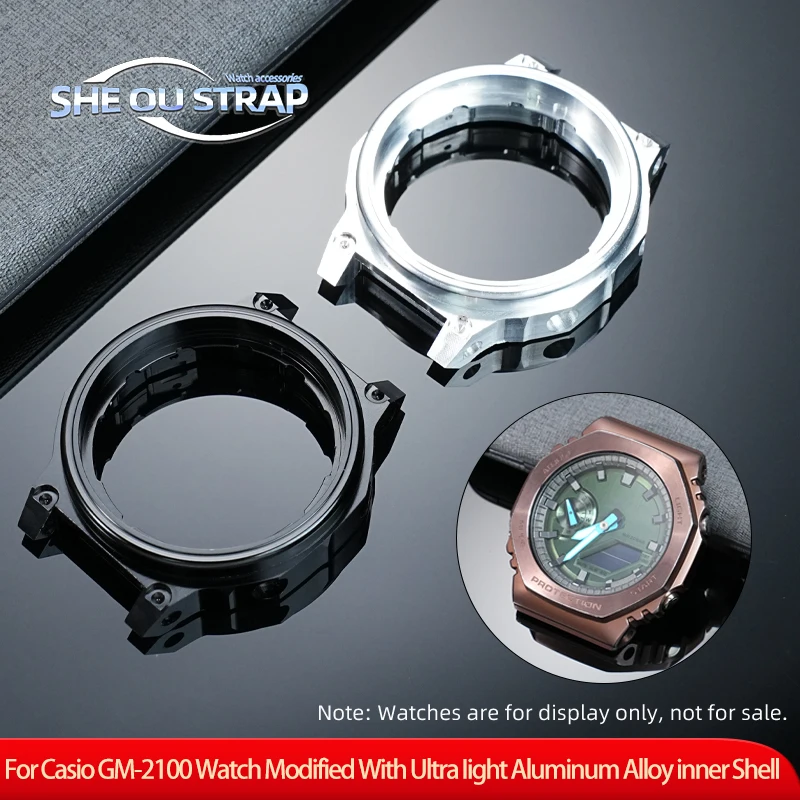 

GM2100 Aluminum Alloy Inner Shell For Casio G-SHOCK Royal Oak Mod Inner Shell Scratch Resistant Wear Resistant Replace Parts