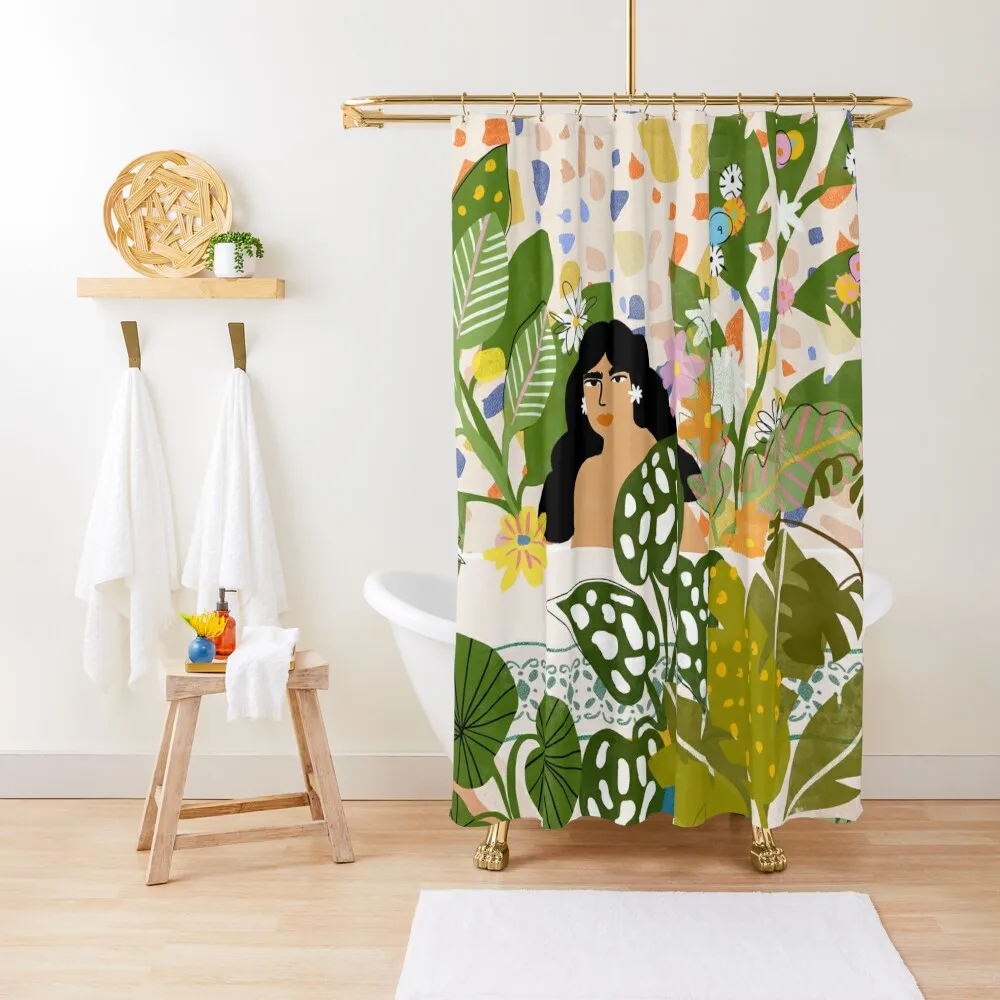 

Bathing with Plants Shower Curtain Modern Showers For Bathroom Funny Shower For Bathrooms Bathroom Accessorys Curtain