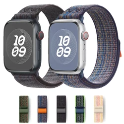 Nylon Strap For Apple Watch Band 44mm 40mm 49mm 45mm 41mm 42mm 38mm Sports Loop Bracelet iwatch Series 10 SE 9 8 7 6 5 4 ultra 2