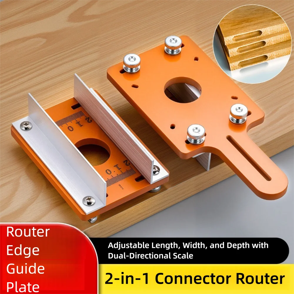 

2 In 1 Wood Router Table Insert Plate With limiter Sturdy Flip Board Trimming Machine Slotted Bracket