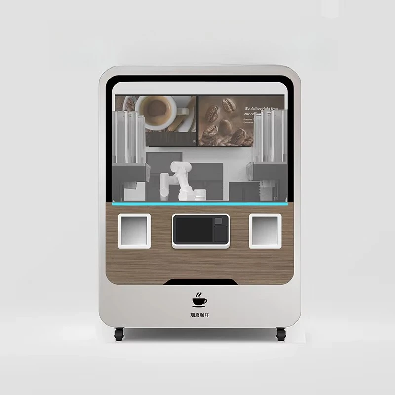 Custom Fully Automated Intelligent Cafe Barista Robotic Coffee Making Equipment with 6 Axis Collaborative Robot for Commercial