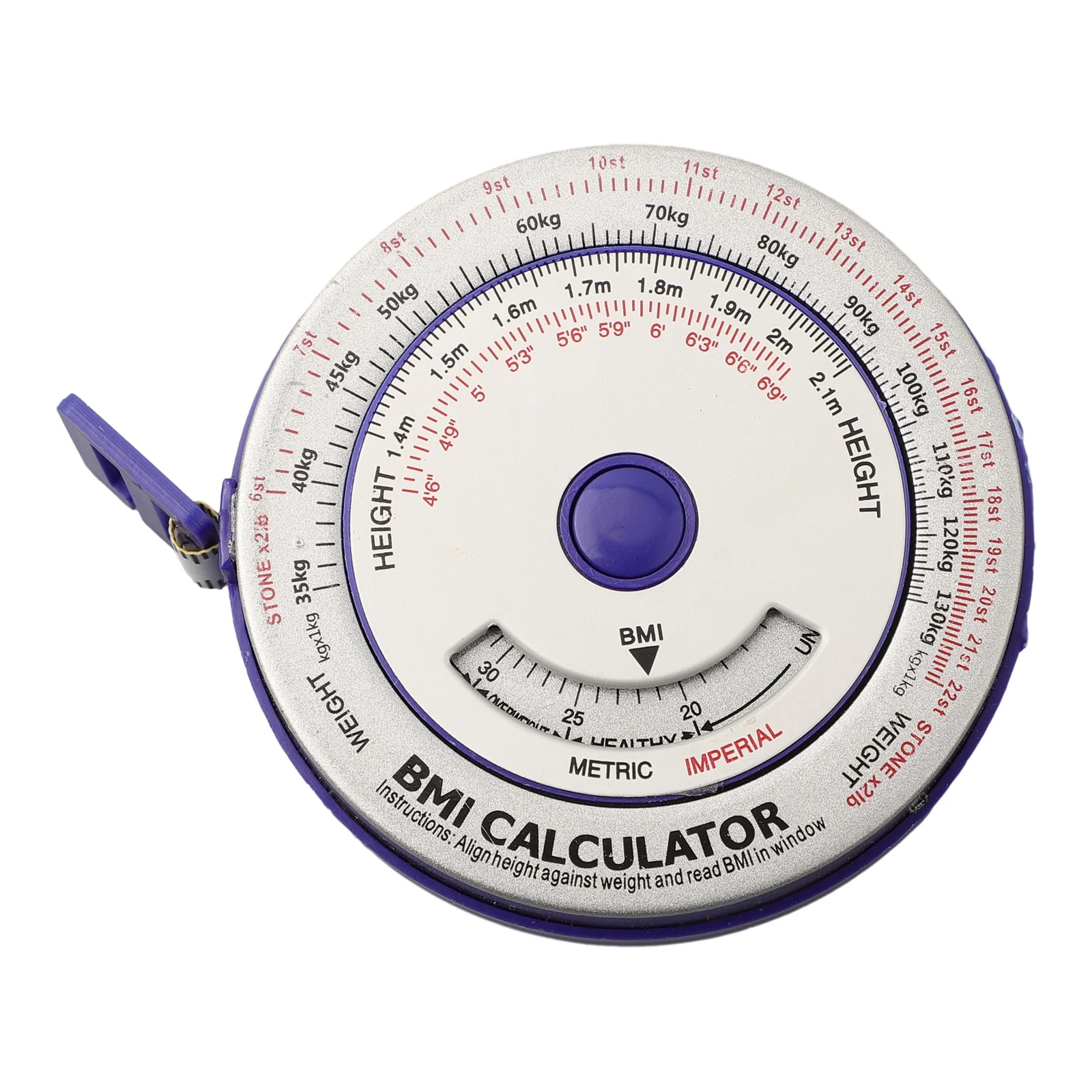 Tape Measure User Friendly Body Mass Index Calculator Retractable Tape Measure for Accurate Weight Loss Progress Tracking