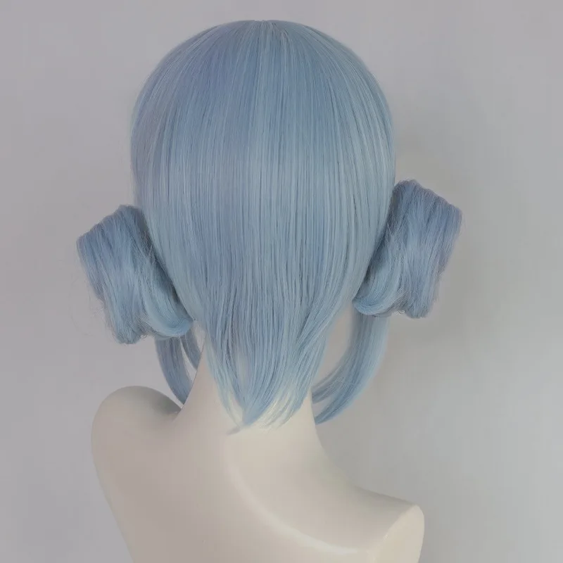 Anime Game Genshin Impact Ineffa Pruik Cosplay Pruik Vrouwen Schattig Blauw Haar Ineffa Cosplay Gratis Pruik Cap Game rollenspel accessoire