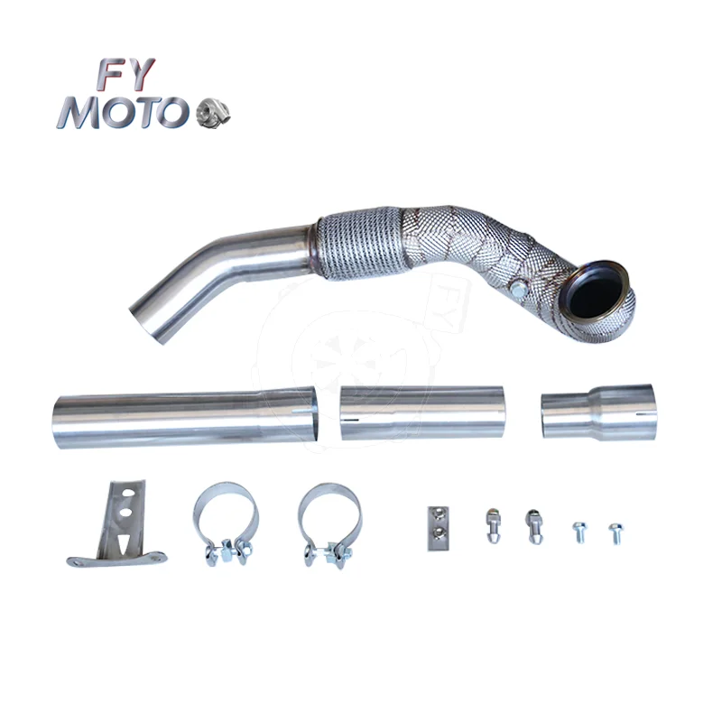 For Golf MK7 MK7.5 GTl/ Seat Leon Cupra 5F/RS 5E TFSI/A3 1.8T 2.0T Downpipe, 3.5 INCH 13+ fit LHD&RHD catless with Hs