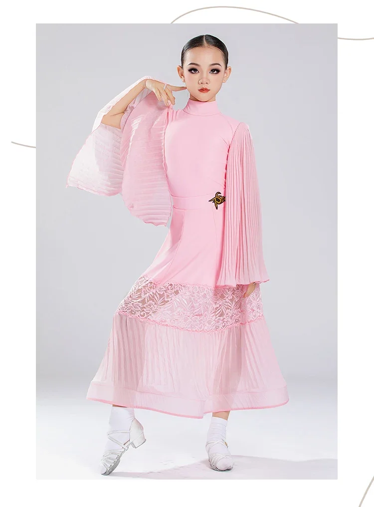 새로운 현대 무용 의상 소녀 훈련 공연 국가 표준 대회 의상 큰 치마 공연 의상