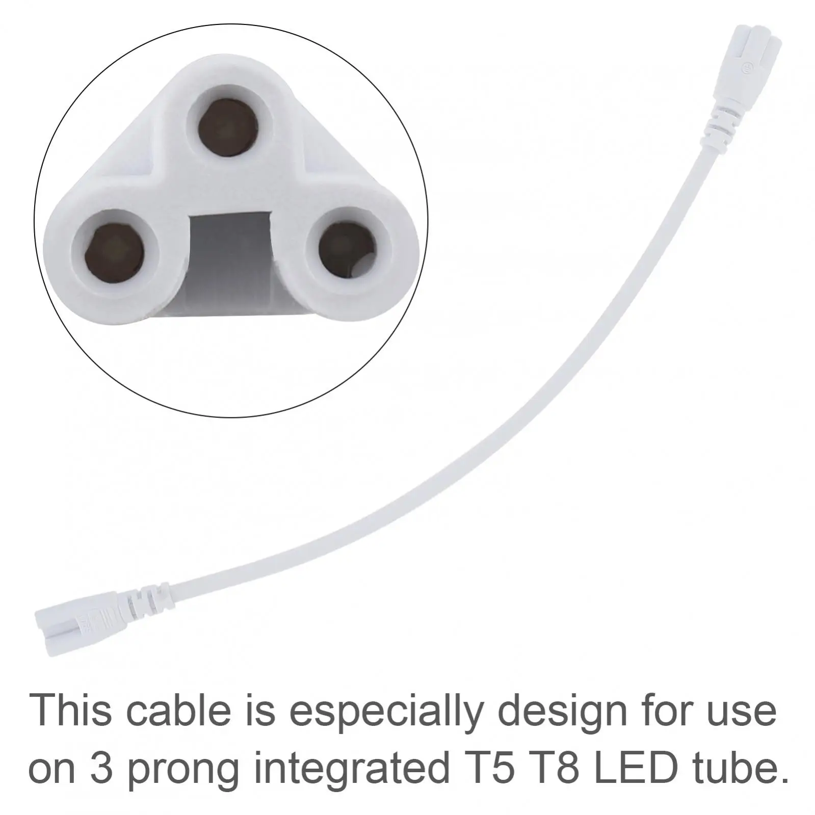 T5 T8 Tubo Lampada LED Collegamento Able Cavo 3Pin Lampada Cavo di collegamento Tubo LED Portalampada Raccordi, T5 T8 Cavo di collegamento