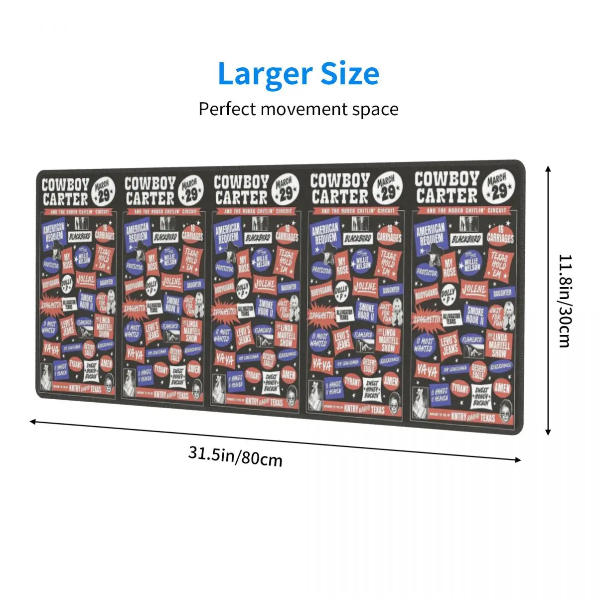 Large Mouse Pad Beyonce Cowboy Carter Tour Gamer PC Laptop Mats Keyboard Carpet Computer Gaming Office Accessories Desk Mat
