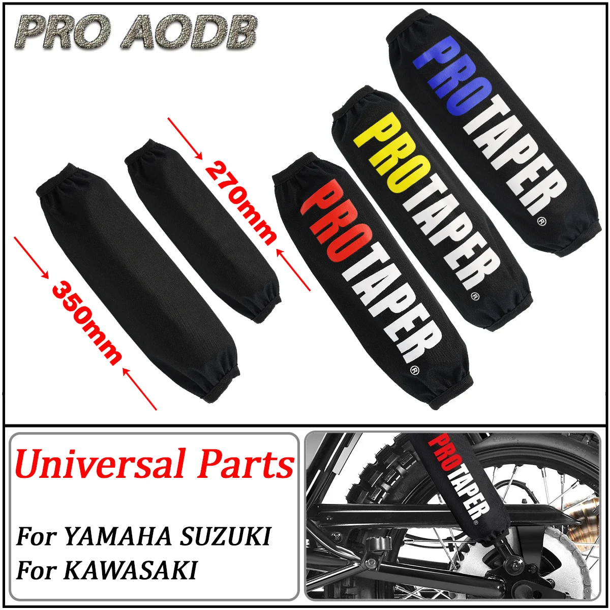 

27cm 35cm Rear Shock Absorber Suspension Protector Sediment prevention For KTM YAMAHA SUZUKI KAWASAKI Motorcycle Universal