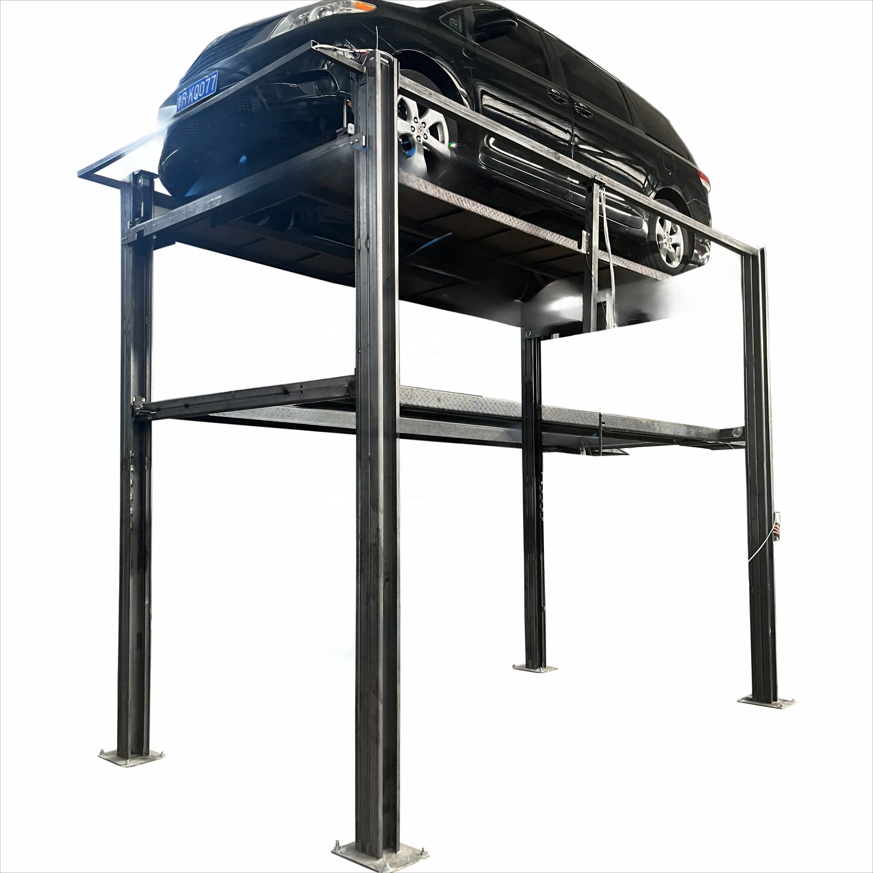 Triple Hydraulic Parking Lift System Car Parking Lift 3 Level 4 Post with Shared Column Vehicle Elevator Car Stacker