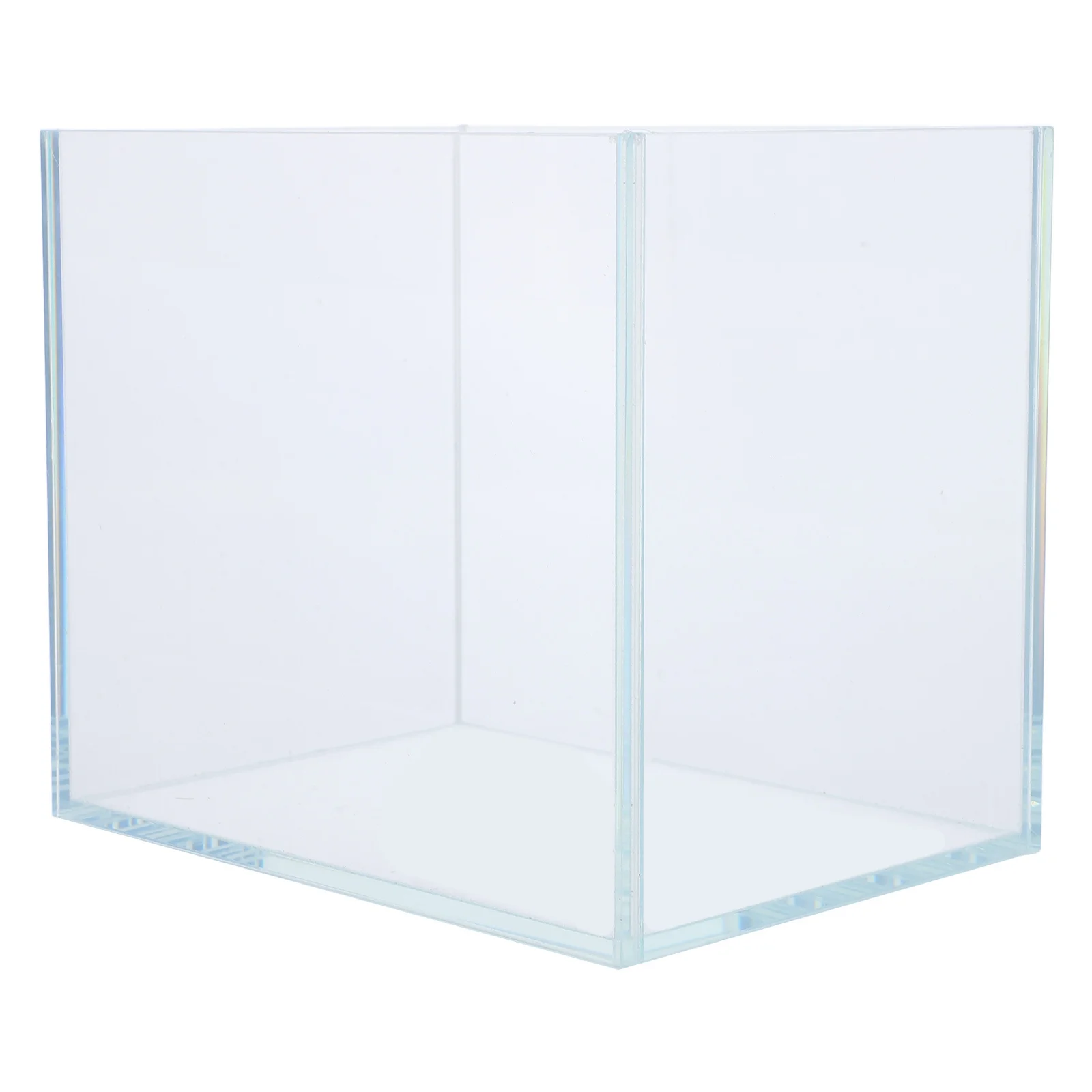 

Mini Glass Desktop Aquarium Clear Betta Fish Tank Space-Saving Design Small Fish Bowl for Office Home Mini Desk Aquarium