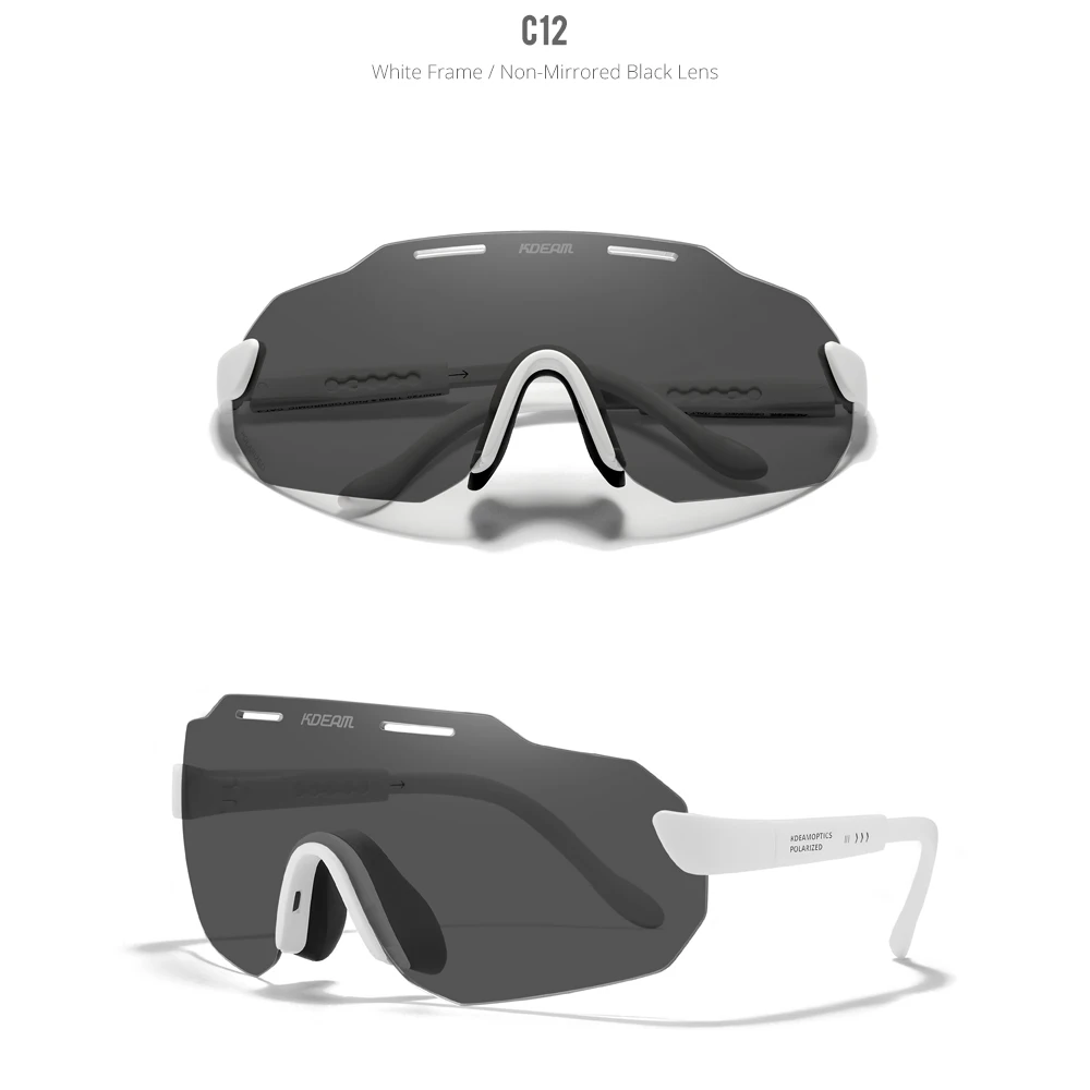 KDEAM Hohe-Ende Radfahren Gläser Ultra Licht TR90 Material Photochrome/Polarisierte Sonnenbrille Männer Einstellbare Tempel Länge – Detail 37