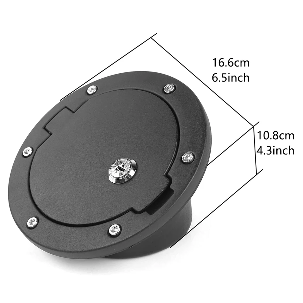 Anti-theft Fuel Tank Cap for Jeep Wrangler TJ (First Generation) Models from 1997 to 2006 - Aluminum Cap with 2 Keys