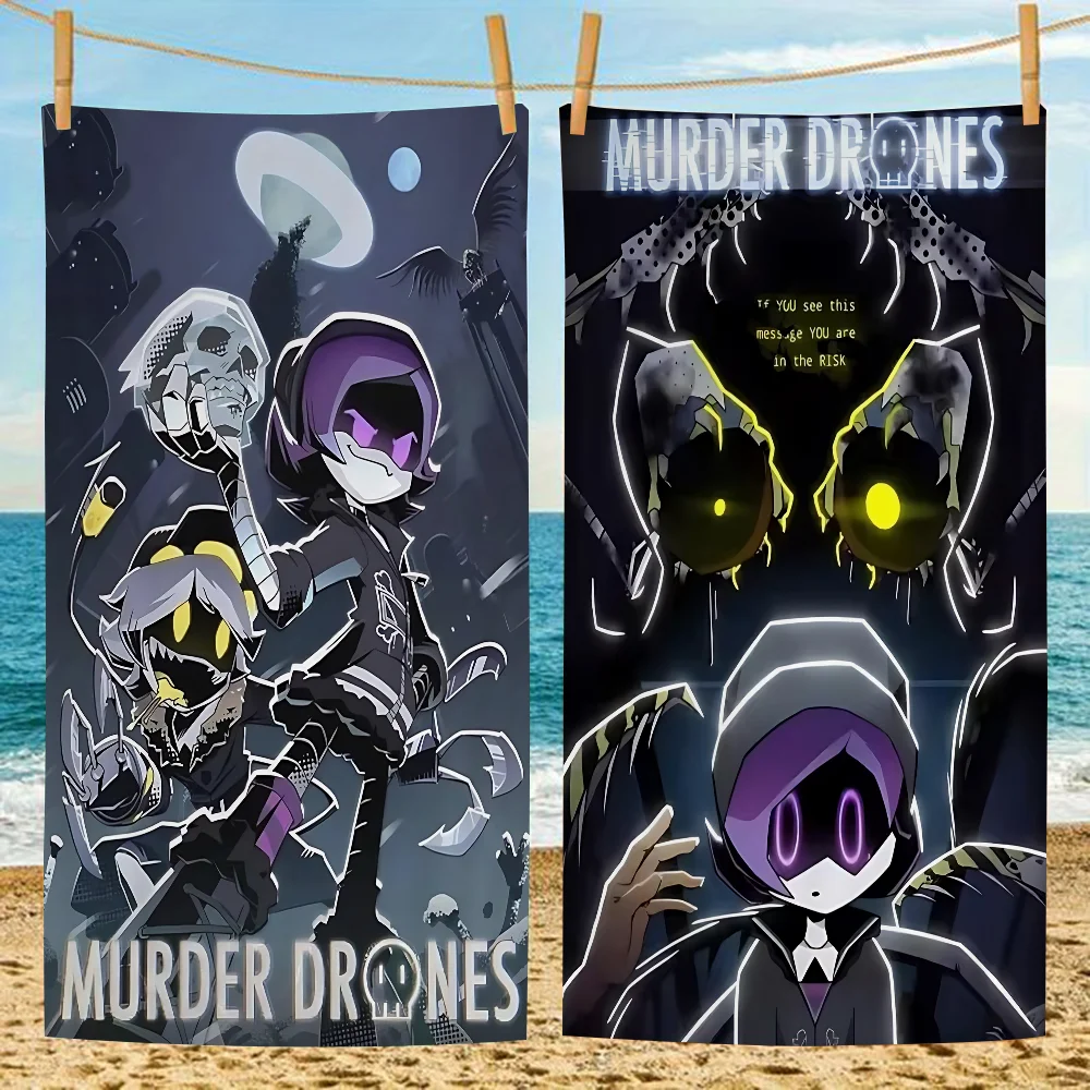 

M-Murder D-Drones Beach Towel Cartoon Cute Summer Kids Large Bath Pool Beach Towel Microfiber Absorbent For Swimming Travel