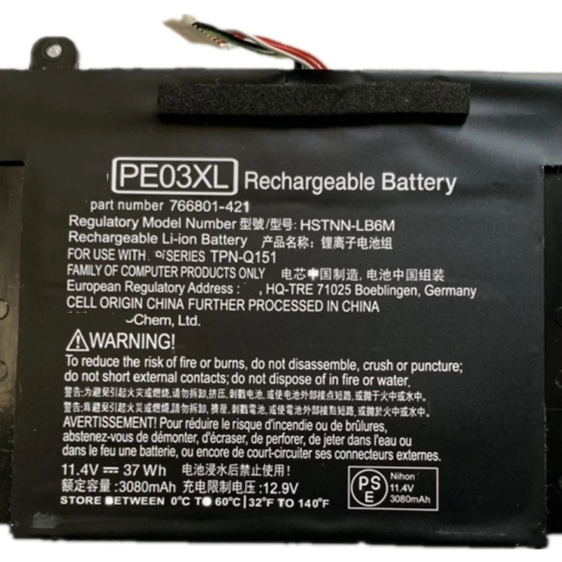 PE03036XL TPN-Q151 HSTNN-LB6M PB6J PE03XL LaptopBattery For HP Chromebook 11 N2830 N2840 N1C10UA N6R26AA N6R28AA N6R30AA N6R32AA