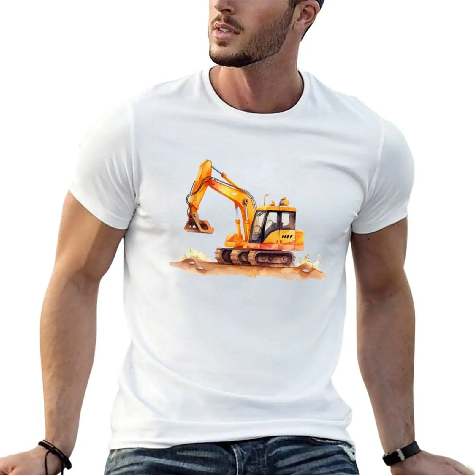 

excavator T-Shirt t shirt man casual t shirt man designer T-Shirt