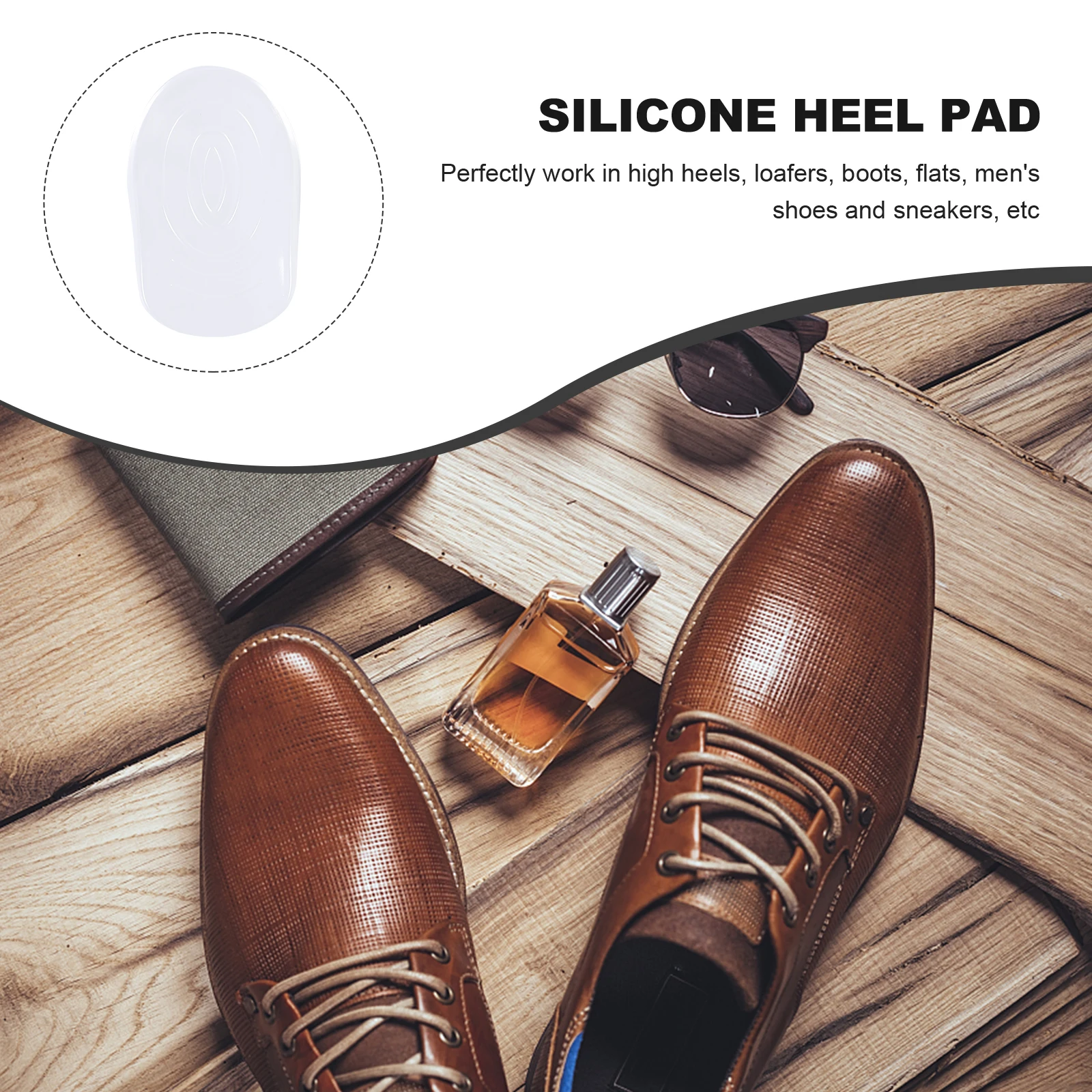 

6 Pairs Thickened Silicone Heel Pads Foot Inserts Shoe Insoles Non Slip Half Yard Pads Heel Supports Flats Sneakers Men Shoes
