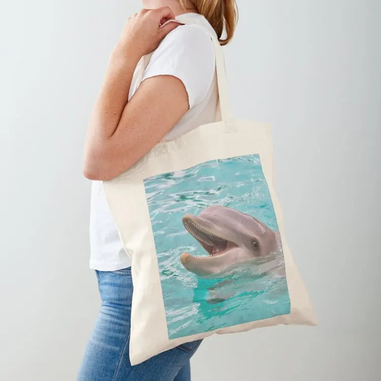 

Dolphin in the Water Tote Bag shopper bag woman woman shopping bag hand ladies custom canvas