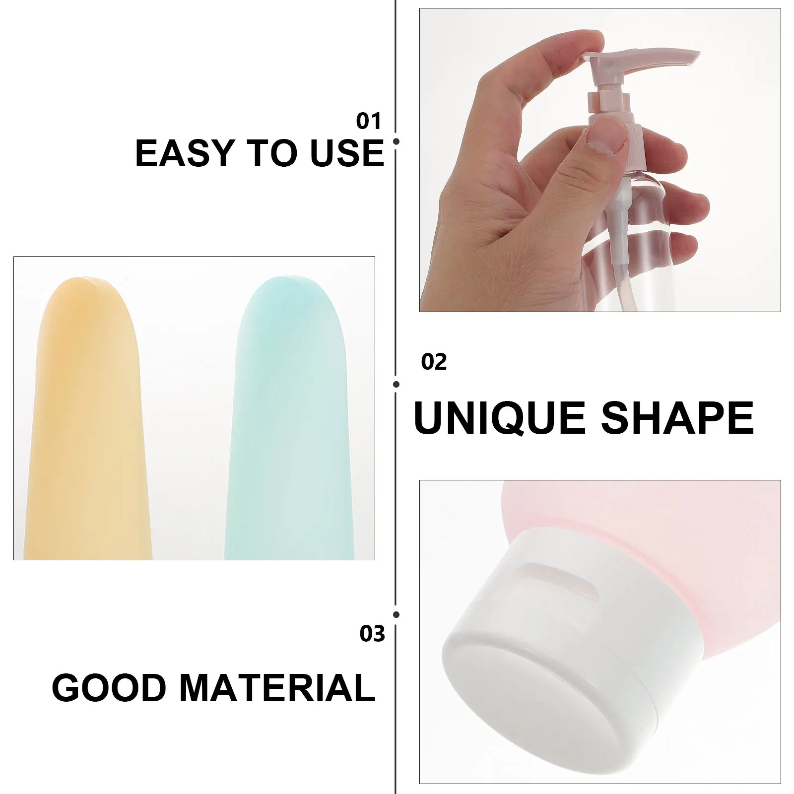 

1Set Lightweight Refillable Empty Cosmetic Bottles Durable Makeup Dispensing Containers Travel Sample Bottles