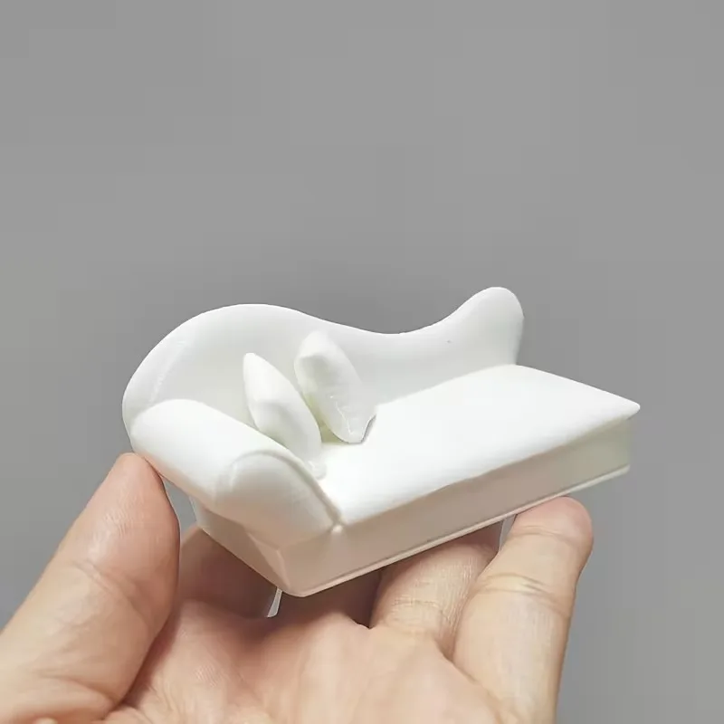 1:12 Mini-Puppenhaus Wohnzimmer Mikroszene Sofa Spielhaus Sofa-Set Miniatur-Sofa Ornamente Dekoration
