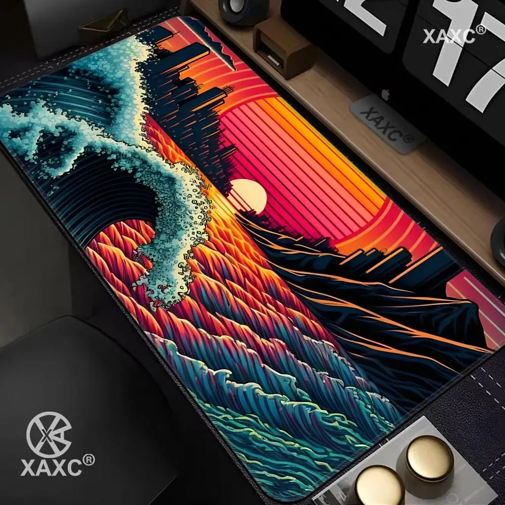 

Japanese Art XAXC Mouse Pad large keyboard mouse desk pad non-slip rubber gaming mouse pad laptop mouse carpet