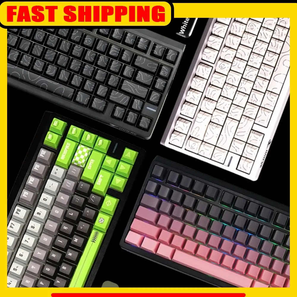 

HUOJIE 75 Three Mode Mechanical Keyboard Hot Swap Gasket Bluetooth Wireless Gaming Keyboard RGB Light Long Battery Life Custom