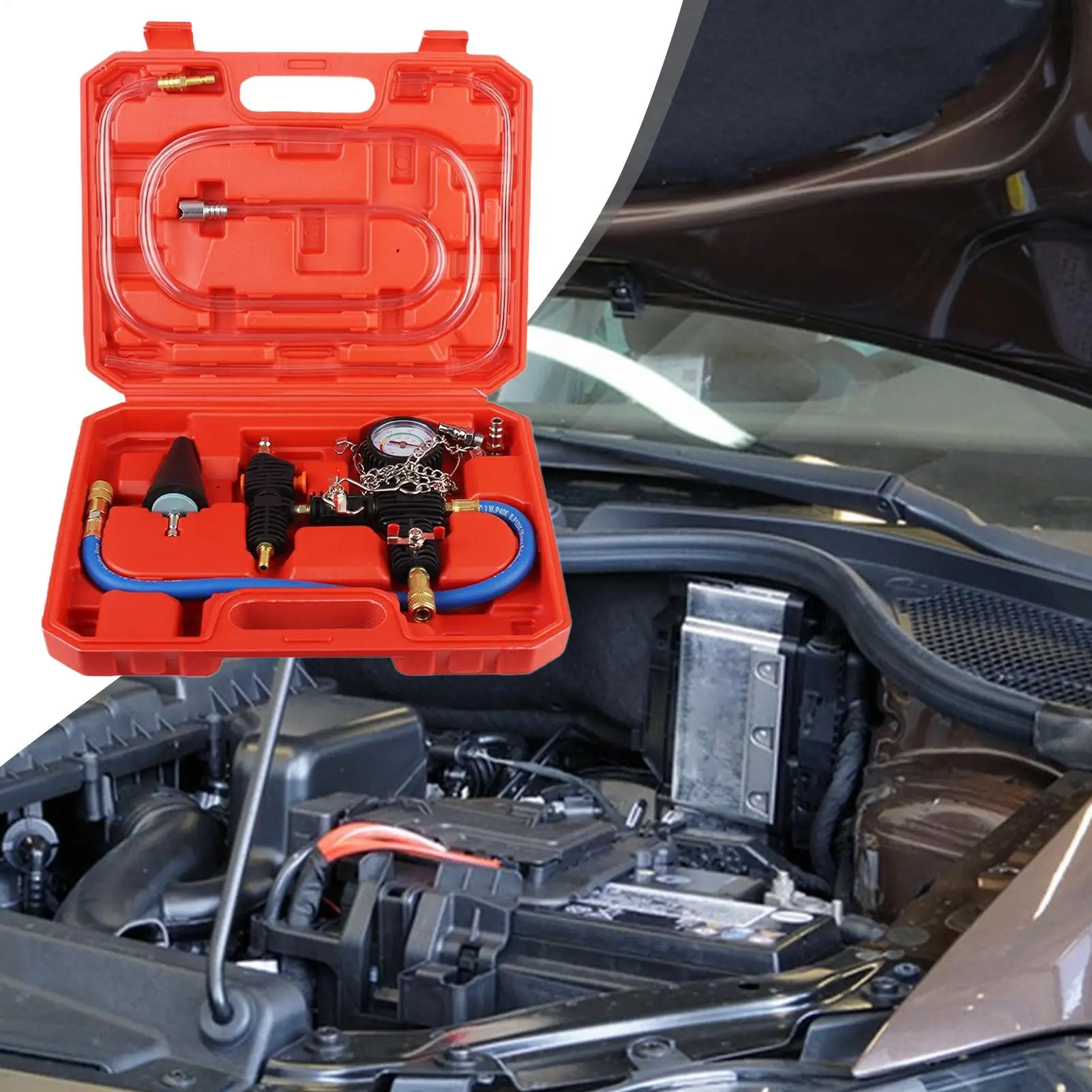 

Комплект для вакуумной заправки охлаждающей жидкости, система охлаждения грузовика, тест на утечку, инструмент для заправки, тестер, детектор утечки для гаража, грузовика, автомобиля