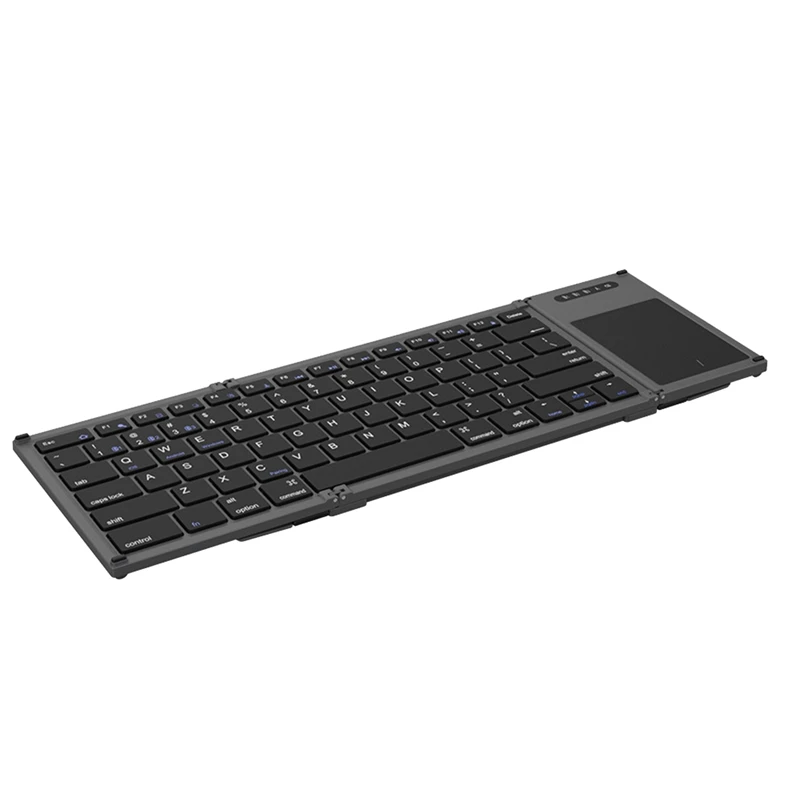 Foldable Bluetooth Keyboard Bluetooth 78 Keys Touchpad Keypad Rechargeable For IOS, Android, Windows PC Laptop Tablet