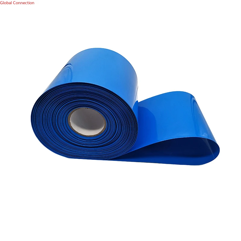 1kg 18650/21700/26650/32650 Lithium Battery Heat Shrinkable Film Blue Sleeve PVC Heat Shrinkable Tube Sleeve 160-400mm Wide