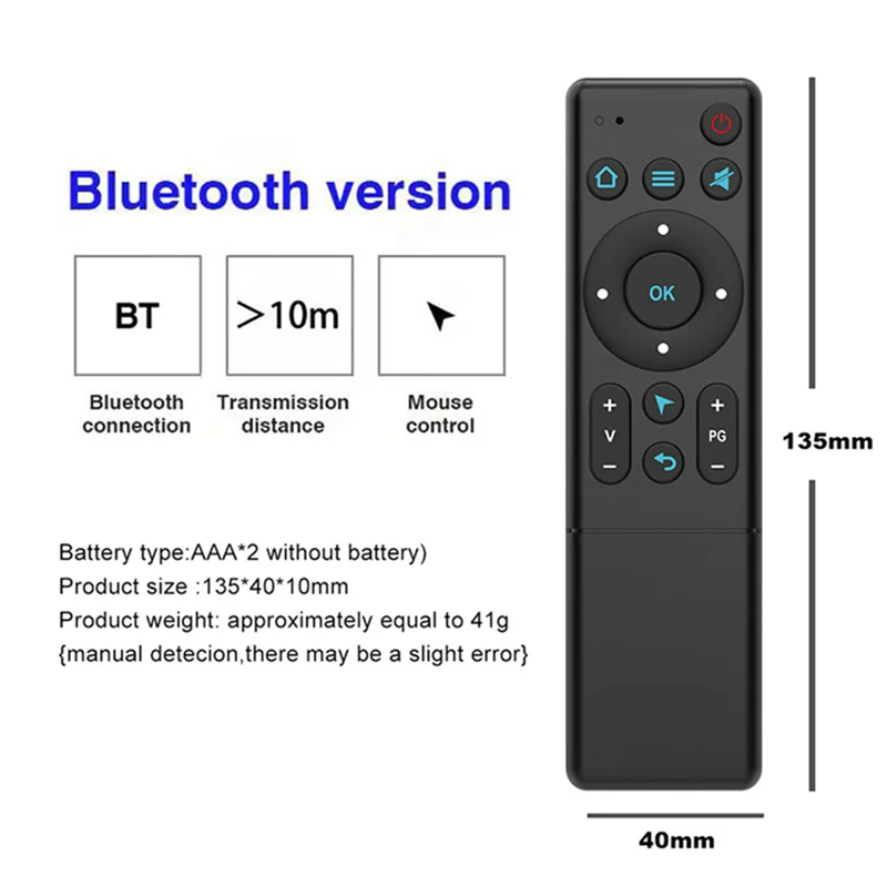 M5 Bluetooth 5.2 TV Remote Control Air Mouse Wireless Infrared Remote Control for TV Box Projector and PC Smart Home