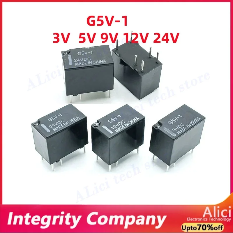 G5V-1 - 3V 5V 9V 12V 24V 6PIN 1A DC12V 5VDC 12VDC 24VDC New Authentic Original Signal RelayB For OMRON