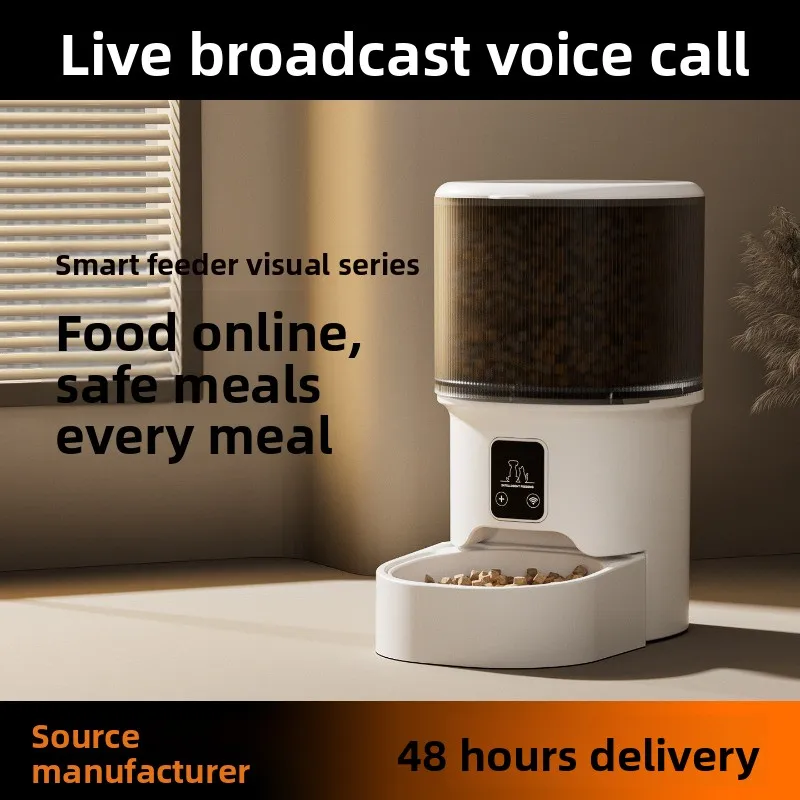Automatic Cat Feeder With Camera Video Pet Dry Food Dispenser Pet Smart Voice Recorder Remote Control Auto Feeder For Cat Dog