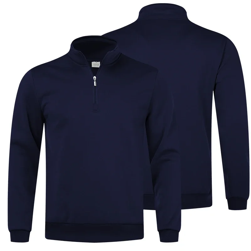 Männer Sweatshirts Herbst Frühling Dicker Half Zip Pullover Hoody Einfarbig Rollkragen für Männer Outdoor