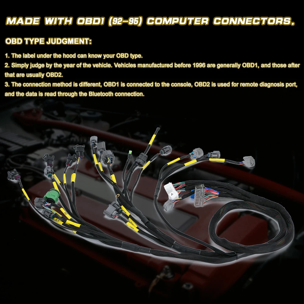 CNCH-OBD1-1 OBD1 Budget D/B-series Tucked Engine Harness For Honda Civic Integra B16 B18 D16 JR-FIC30