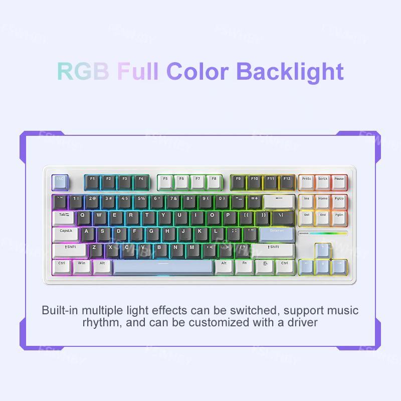 Imagem -06 - Teclado de Jogos sem Fio Rgb Personalizado Display Oled Botão de Metal Tri-modos Hot Swappable Teclado Mecânico Gamer para Mac Win